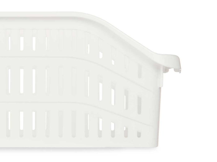 Kinvara Organisateur de Réfrigérateur en Plastique Blanc 20 x 12 x 30 cm (Set de 24)
