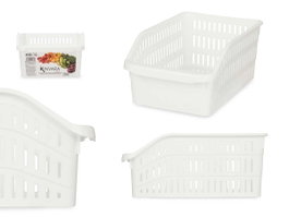 Kinvara Organisateur de Réfrigérateur en Plastique Blanc 20 x 12 x 30 cm (Set de 24)