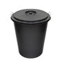 WOLFPACK LINEA PROFESIONAL Poubelle de rue en plastique noire 50L