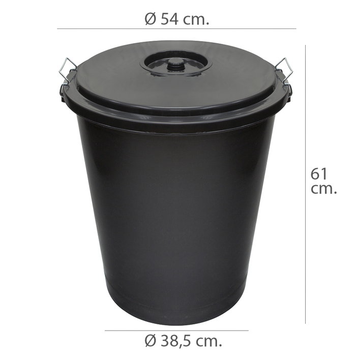 WOLFPACK LINEA PROFESIONAL Poubelle de rue en plastique noire 50L WOLFPACK LINEA PROFESIONAL Poubelle de rue en plastique noire 50L