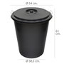 WOLFPACK LINEA PROFESIONAL Poubelle de rue en plastique noire 50L