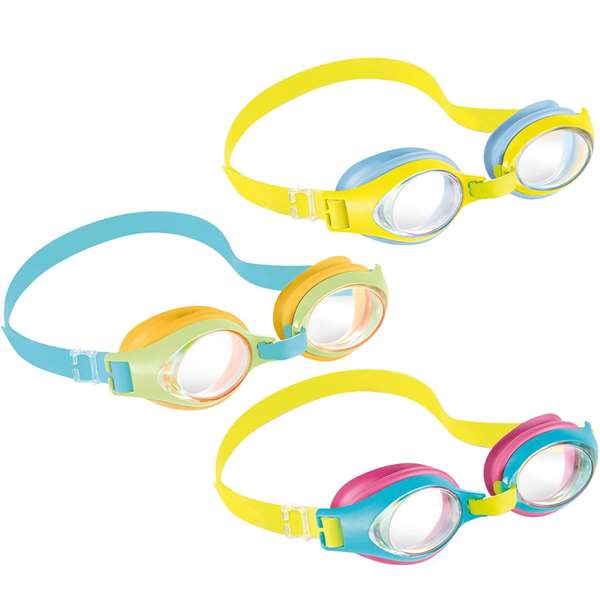 Intex - Lunettes de natation Junior 3-8 ans - Plastique - Modèles assortis au hasard