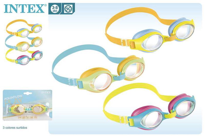 Intex - Lunettes de natation Junior 3-8 ans - Plastique - Modèles assortis au hasard