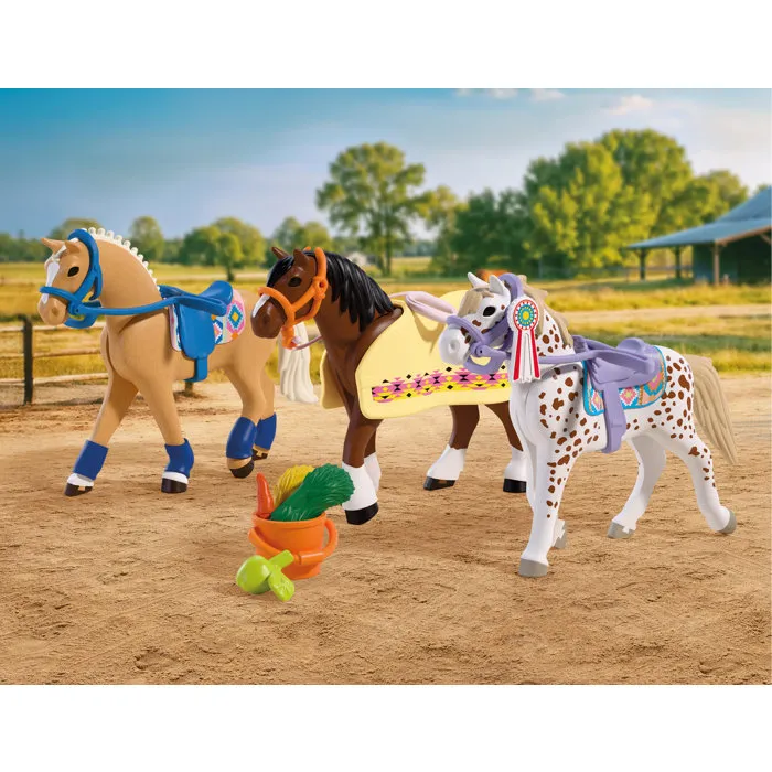 Playmobil Collection de trois chevaux - I Love Horses
