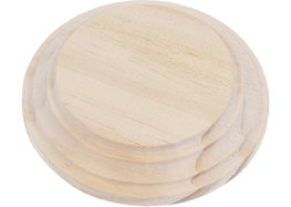 Innspiro Peana ronde en pin massif naturel, hauteur 1,5 cm