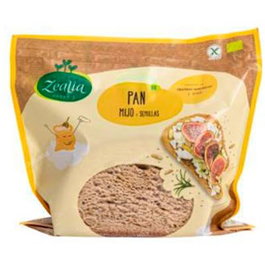 ZEALIA Pan de Millet et Semilles 330g Bio Sans Gluten - Pain en Tranches avec Graines de Sésame, Chia et Courge