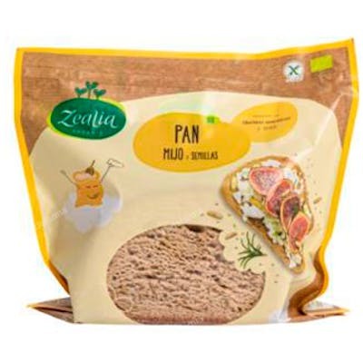 ZEALIA Pan de Millet et Semilles 330g Bio Sans Gluten - Pain en Tranches avec Graines de Sésame, Chia et Courge ZEALIA Pan de Millet et Semilles 330g Bio Sans Gluten - Pain en Tranches avec Graines de Sésame, Chia et Courge