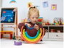 Cayro Rainbow Jouet d'éveil en bois pour enfants de 18 mois à 1 an 6 langues espagnol anglais français italien portugais allemand