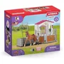 Schleich 72177 Horse Club, Aire de lavage avec box à cheval, figurine cheval et cavalier, pour enfants dès 5 ans