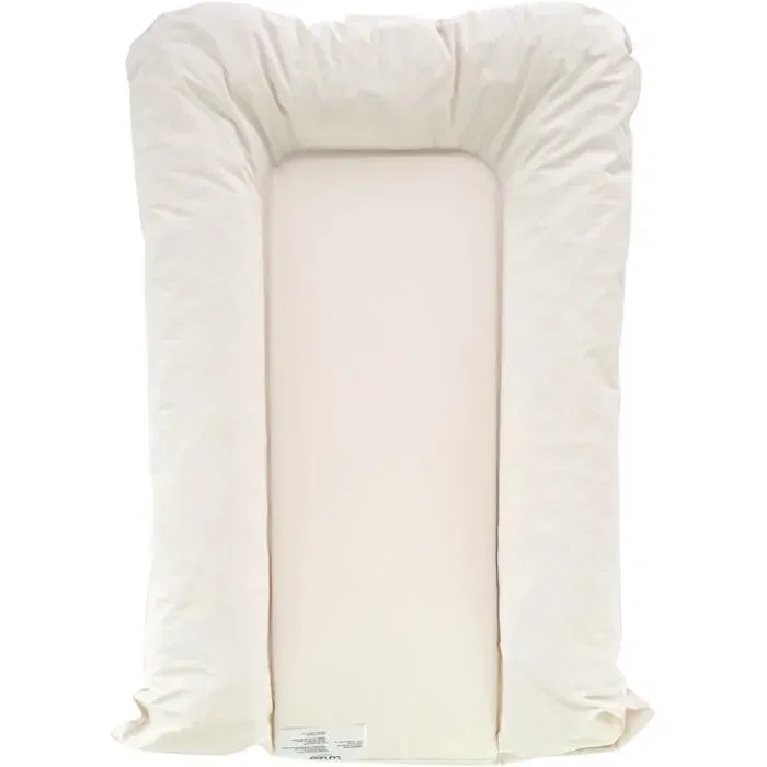 Tineo Matelas à langer - Modèle Flocons en PVC écru - 50x70 cm - Mousse moelleuse, bords rehaussés, imperméable et facile à nettoyer - Pour tables à langer universelles