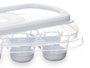 LEKNES Cubitera 12 compartiments en silicone Blanco-Gris