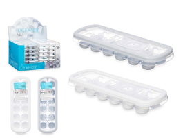 LEKNES Cubitera 12 compartiments en silicone Blanco-Gris