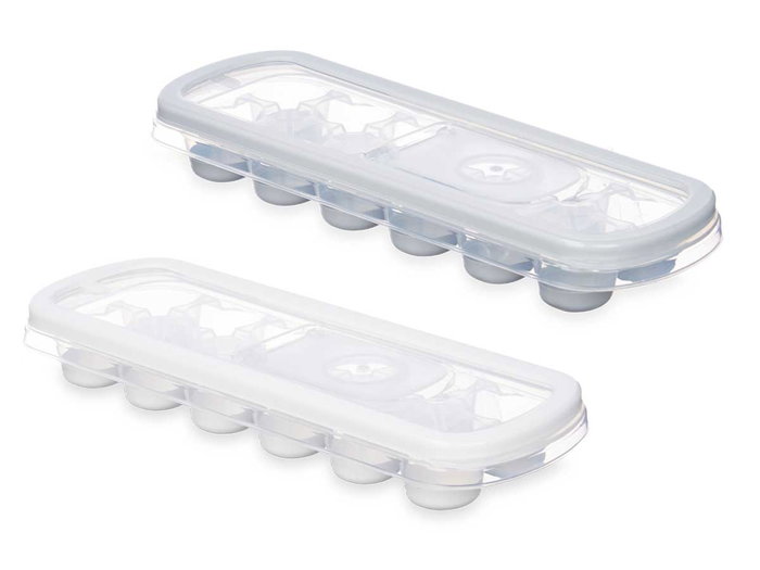 LEKNES Cubitera 12 compartiments en silicone Blanco-Gris