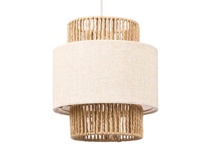 GIFTDECOR Lampara Triple Cuerda Tulipa Mediana Marron-Blanco