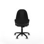 Chaise Algarra Contact permament de base Cuir écologique Gris foncé Structure polyamide noire Accoudoirs fixes Sans appui-tête Patins de chaises