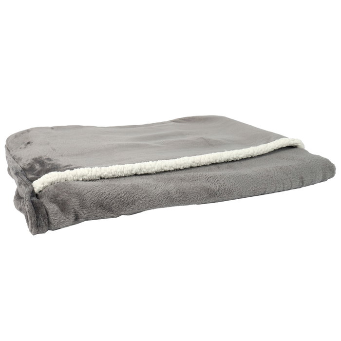 Home Deco Factory Couverture Grise 127x178 cm pour Pied de Lit