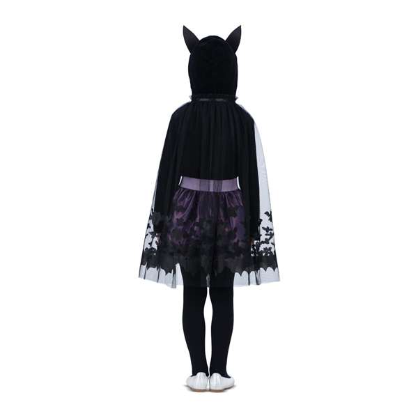 My Other Me Déguisement Chauve-souris Violet Taille 7-9 Ans - Ensemble avec Capuche, Jupe et Cape