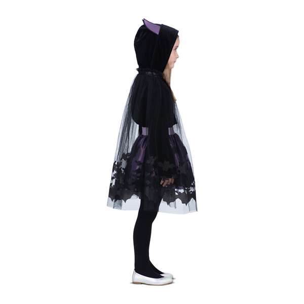 My Other Me Déguisement Chauve-souris Violet Taille 7-9 Ans - Ensemble avec Capuche, Jupe et Cape