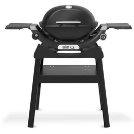Weber Q1200N - Barbecue à gaz sur support, 1 brûleur 2.94 kW, allumage piézo, noir, surface cuisson 46x36 cm, 8 personnes