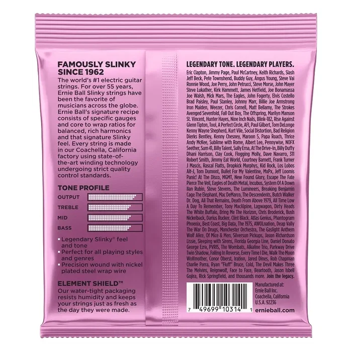 Ernieball Jeu de cordes électrique Slinky Mega 10.5 - 48