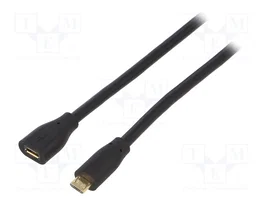 LOGILINK Câble USB 2.0 USB B micro vers USB B micro, 1,5 m, noir