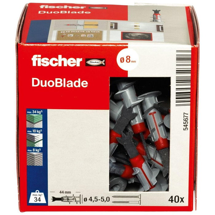 Crampons Fischer DUOBLADE 44 x 8 mm (40 Unités)