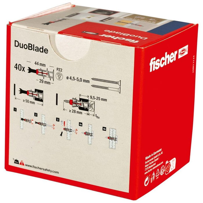 Crampons Fischer DUOBLADE 44 x 8 mm (40 Unités)