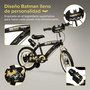 Toimsa Bicicleta Batman 16" pour enfants de 5 à 8 ans, vélo en fer 16 pouces