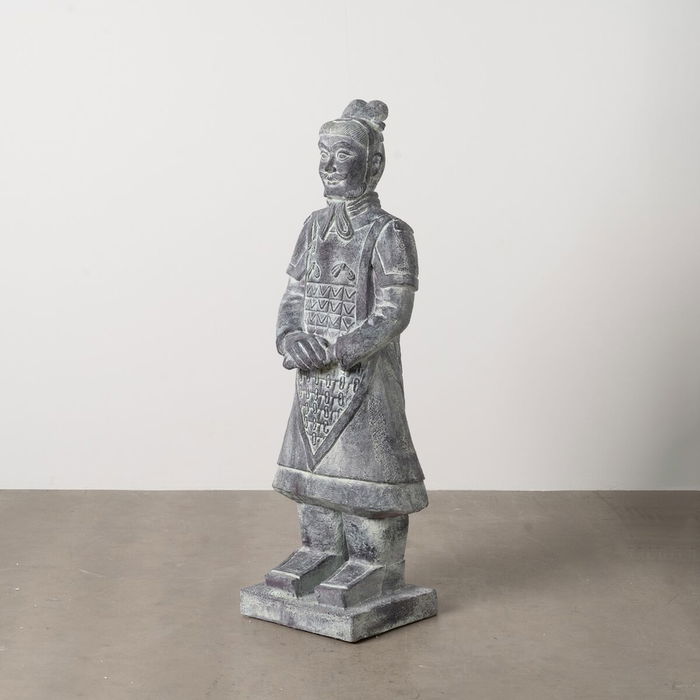 Figurine Décorative Gris Guerrier 41 x 33,5 x 122 cm