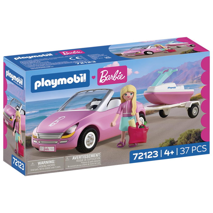 Playmobil Barbie Descapotable avec Moto Aquatique 72123 - Jeu d'Eau et Plage, Langue Espagnole, +4 Ans Playmobil Barbie Descapotable avec Moto Aquatique 72123 - Jeu d'Eau et Plage, Langue Espagnole, +4 Ans