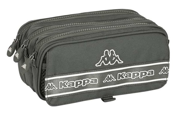 Kappa Basics Portatodo Triple Big - Sac de rangement pliable en polyester 600D - Gris - 21.5x10x8 cm
