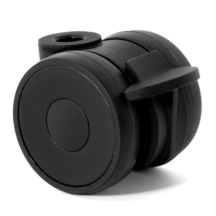 TENTE Roulette pivotante avec frein noir - Diamètre 50 mm - Ligne Light - Roue de meuble TENTE Roulette pivotante avec frein noir - Diamètre 50 mm - Ligne Light - Roue de meuble