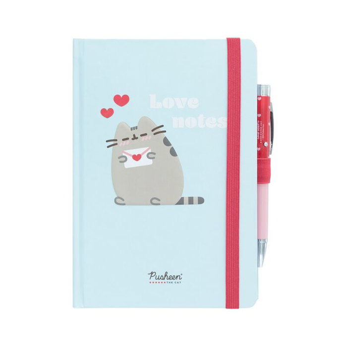 ERIK - Carnet A5 premium 96 pages Pusheen Purrfect Love avec couverture rigide, élastique et stylo projecteur ERIK - Carnet A5 premium 96 pages Pusheen Purrfect Love avec couverture rigide, élastique et stylo projecteur