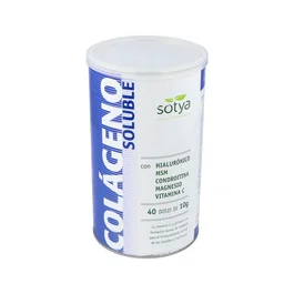 SOTYA Collagène + Acide Hyaluronique + MSM 400 g – Complément Alimentaire Articulations et Peau