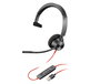 Poly Micro-casque Blackwire 3310 certifié Microsoft Teams avec adaptateur USB-C / USB-A et conforme TAA