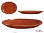 La Dehesa Bandeja Plate Ovale 31x25 cm en Terre Cuite Réfractaire Couleur Miel (Set de 6)