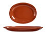 La Dehesa Bandeja Plate Ovale 31x25 cm en Terre Cuite Réfractaire Couleur Miel (Set de 6)
