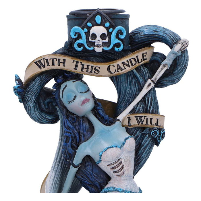 Nemesis Now Bougeoir Les Noces funèbres With This Candle Vow 19 cm