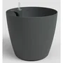 ARTEVASI San Remo SWS 30 MA - Pot de fleurs sur pieds intérieur/extérieur en plastique résistant aux UV - Gris anthracite - Ø30,5 x H27 cm - 14,5 L