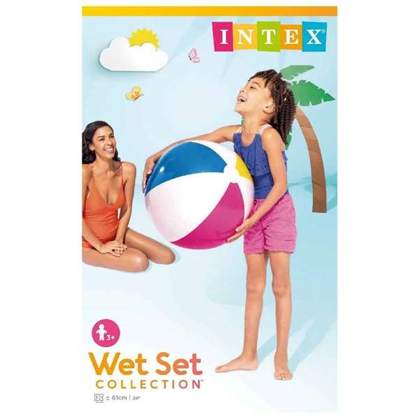 Intex - Ballon gonflable pour enfants, 61 cm de diamètre, PVC, pour + 3 ans (36 mois)