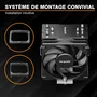 Be Quiet! Pure Rock Slim 3 - Ventirad CPU pour configurations PC compactes - Ventilateur 100 mm - Système de montage intuitif
