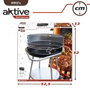 Color Baby Barbecue à charbon de bois rond Aktive, 51 cm x 51 cm x 82 cm