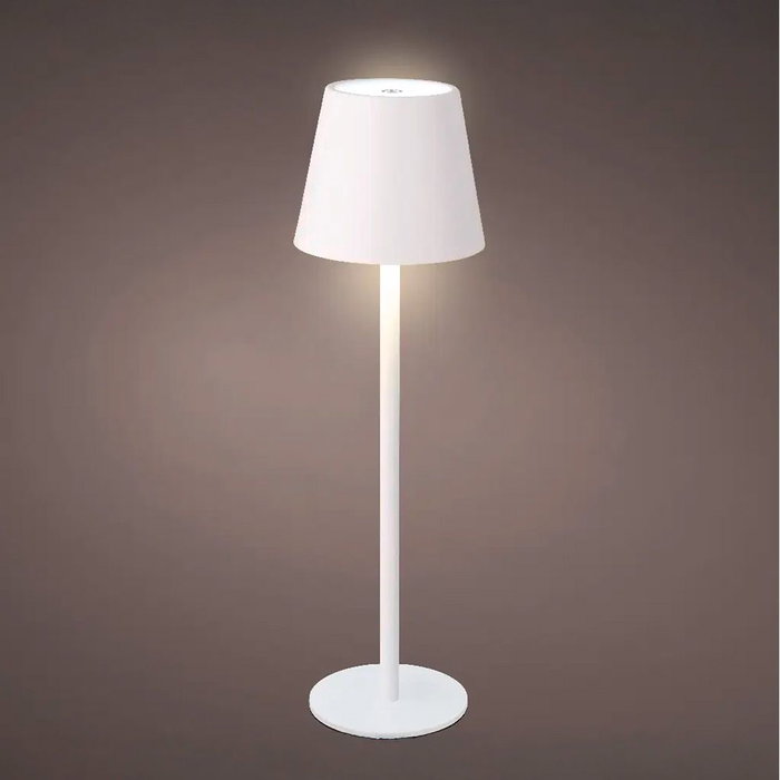 Lumineo Lampe LED de table rechargeable blanc 27 cm