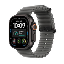 Apple Watch Ultra 4 GPS + Cellular 49 mm Titane Noir avec Bracelet Ocean Noir Translucide