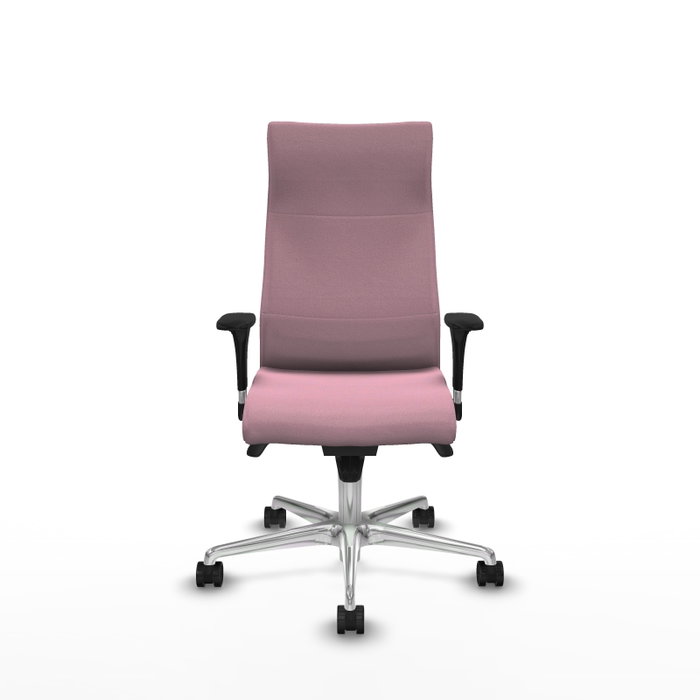 Piqueras Y Crespo Fauteuil Albacete Rose avec mécanisme Synchro et base aluminium