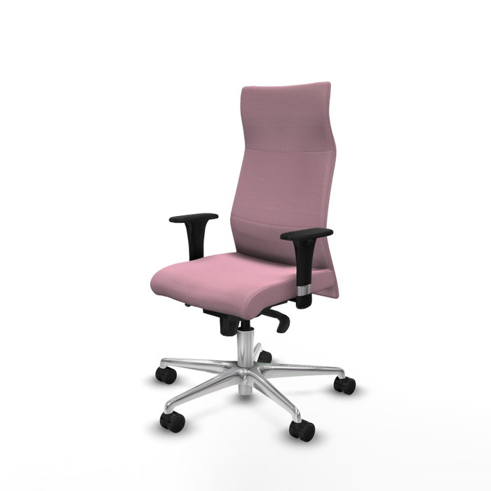 Piqueras Y Crespo Fauteuil Albacete Rose avec mécanisme Synchro et base aluminium