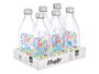 Vivalto Bouteille avec bouchon en acier Water Cool 1 L verre et acier 9x26x9 cm transparent argent (Set de 12)