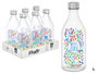 Vivalto Bouteille avec bouchon en acier Water Cool 1 L verre et acier 9x26x9 cm transparent argent (Set de 12)