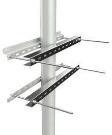 Lanview Support de montage sur poteau Logon compatible avec RWMIP65 RAL7035