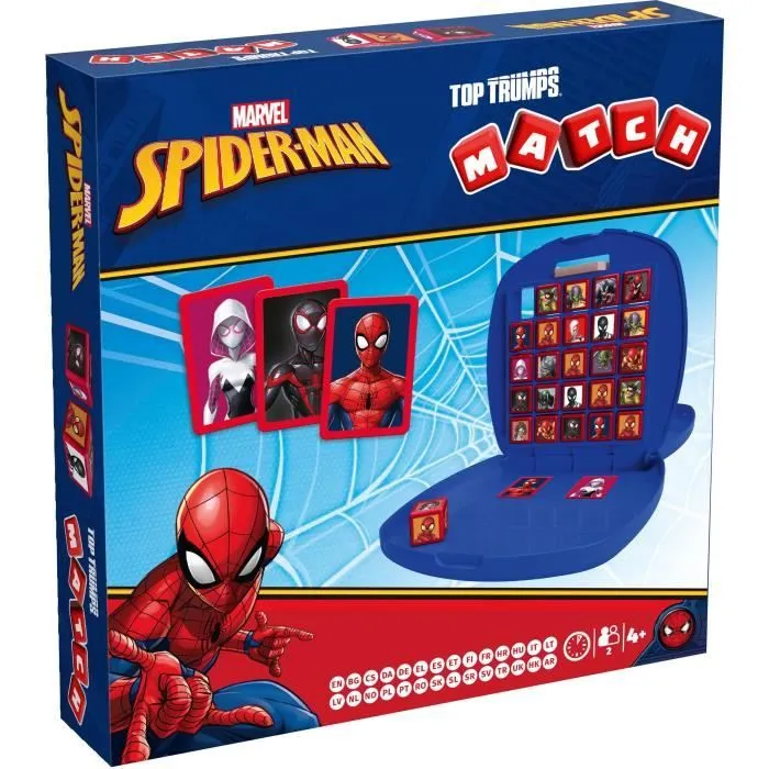 Winning Moves Jeu de société Match Spider-Man | Jeu d'observation et de tactique pour 2 joueurs | Univers Spider-Man